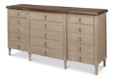 Asher 9 Drawer Sideboard Buffet for Dining Room Sideboards LOOMLAN By Sarreid