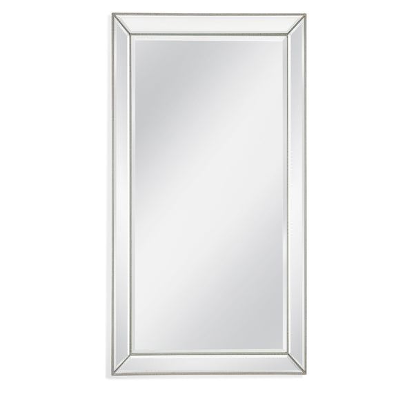Ashley Metal Silver Vertical Floor Mirror Floor Mirrors LOOMLAN By Bassett Mirror