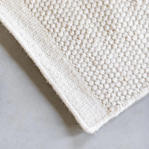Asko Off White Solid Handmade Wool Rug By Linie Design Area Rugs LOOMLAN By Linie Design
