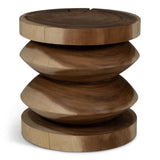 Asnee Natural Solid Chamcha Wooden Side Table Side Tables LOOMLAN By Urbia