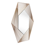 Aspect Hexagonal Mirror Gold Wall Mirrors LOOMLAN By Zuo Modern