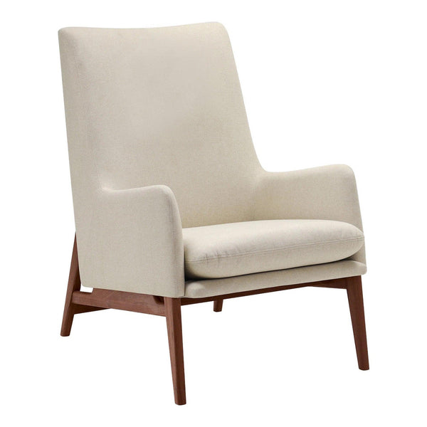 Asta Polyester Upholstered Beige Armchair Club Chairs LOOMLAN By Moe's Home