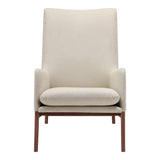 Asta Polyester Upholstered Beige Armchair Club Chairs LOOMLAN By Moe's Home