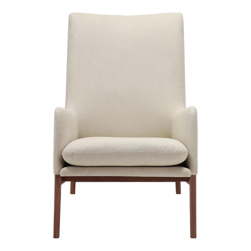 Asta Polyester Upholstered Beige Armchair Club Chairs LOOMLAN By Moe's Home