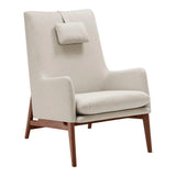 Asta Polyester Upholstered Beige Armchair Club Chairs LOOMLAN By Moe's Home