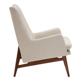 Asta Polyester Upholstered Beige Armchair Club Chairs LOOMLAN By Moe's Home