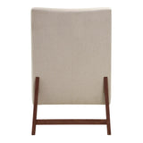 Asta Polyester Upholstered Beige Armchair Club Chairs LOOMLAN By Moe's Home