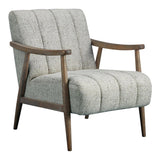 Aster Solid Oak Beige Arm Accent Chair Club Chairs LOOMLAN By Moe's Home