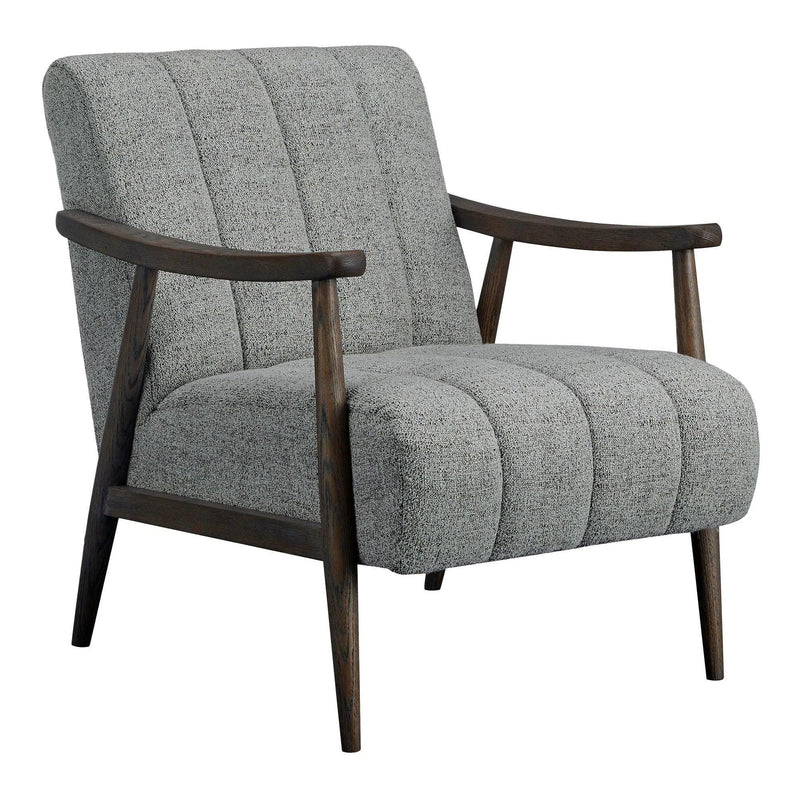 Aster Solid Oak Grey Arm Accent Chair Club Chairs LOOMLAN By Moe's Home