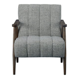 Aster Solid Oak Grey Arm Accent Chair Club Chairs LOOMLAN By Moe's Home