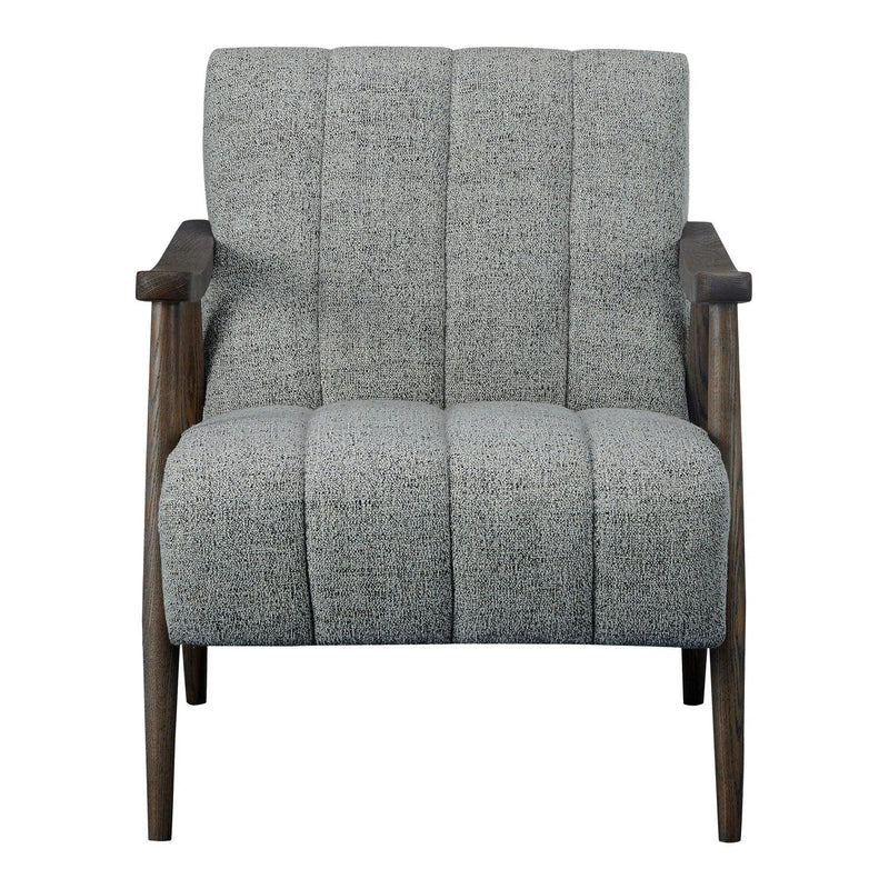 Aster Solid Oak Grey Arm Accent Chair Club Chairs LOOMLAN By Moe's Home