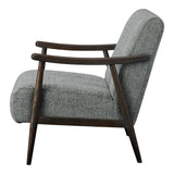 Aster Solid Oak Grey Arm Accent Chair Club Chairs LOOMLAN By Moe's Home