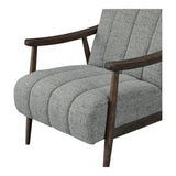 Aster Solid Oak Grey Arm Accent Chair Club Chairs LOOMLAN By Moe's Home