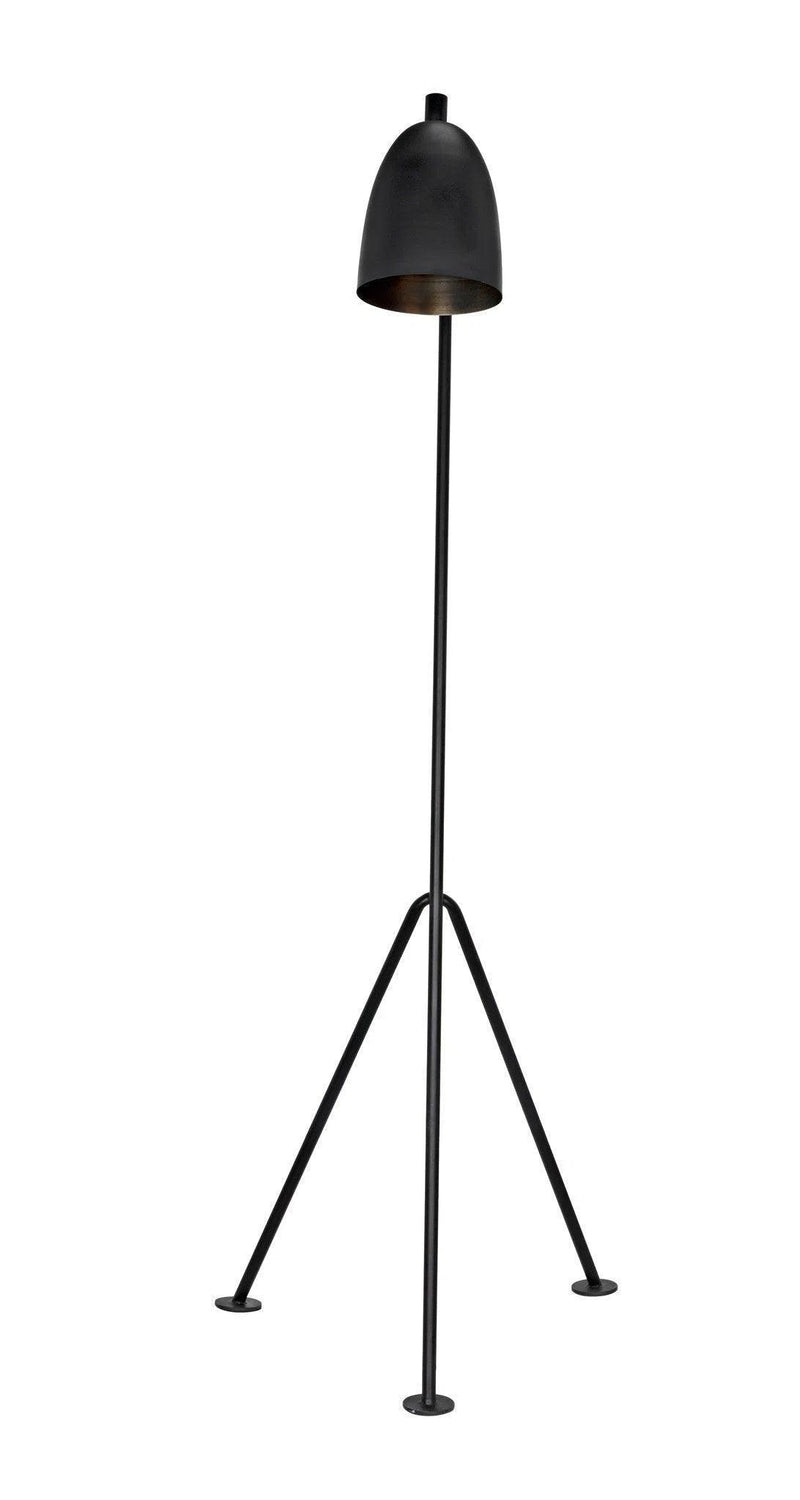 Asti Black Steel Floor Lamp Floor Lamps LOOMLAN By Noir