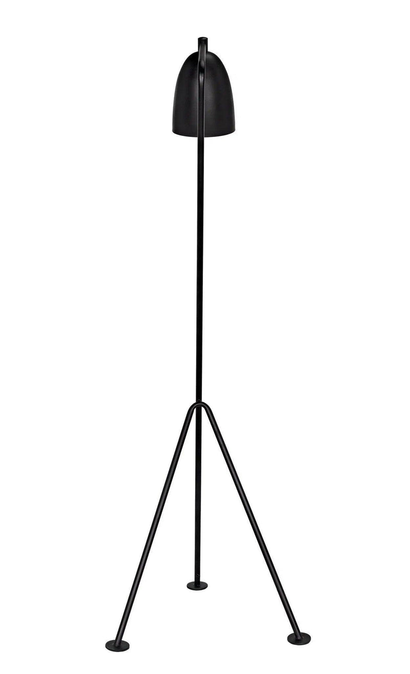 Asti Black Steel Floor Lamp Floor Lamps LOOMLAN By Noir