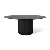 Atenas Wooden Round Dining Table Dining Tables LOOMLAN By Urbia