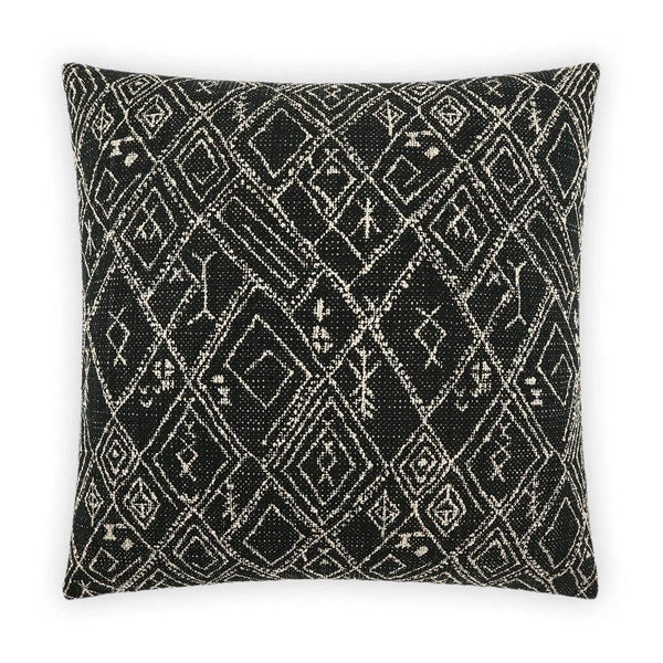 Atez Onyx Black Throw Pillow With Insert Throw Pillows LOOMLAN By D.V. Kap