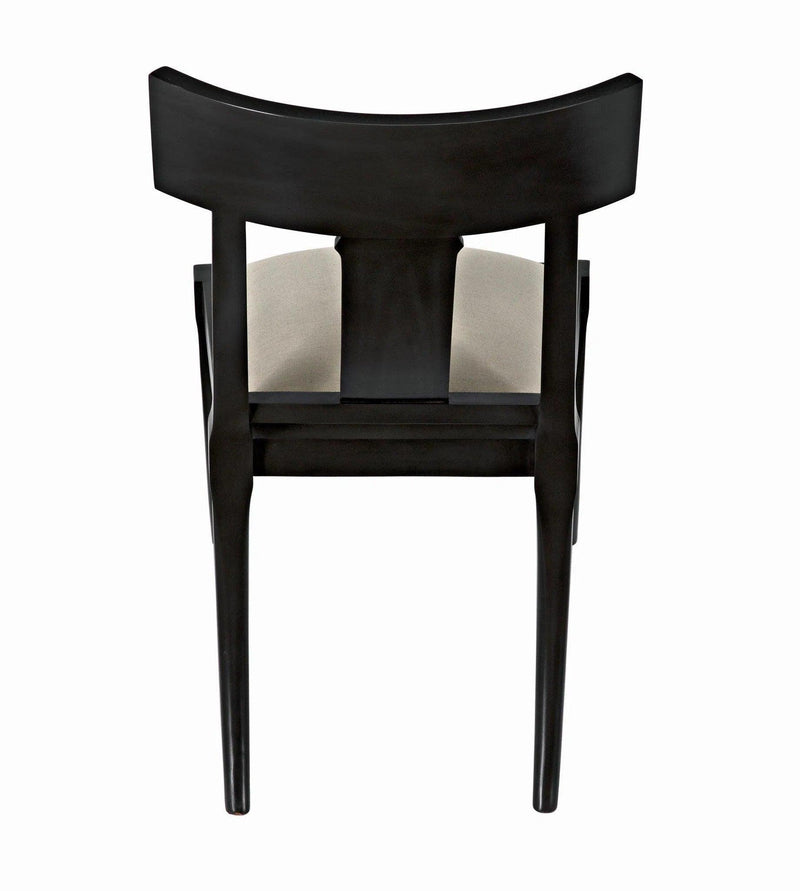 Athena Wood Black Armless Side Chair Club Chairs LOOMLAN By Noir