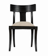 Athena Wood Black Armless Side Chair Club Chairs LOOMLAN By Noir