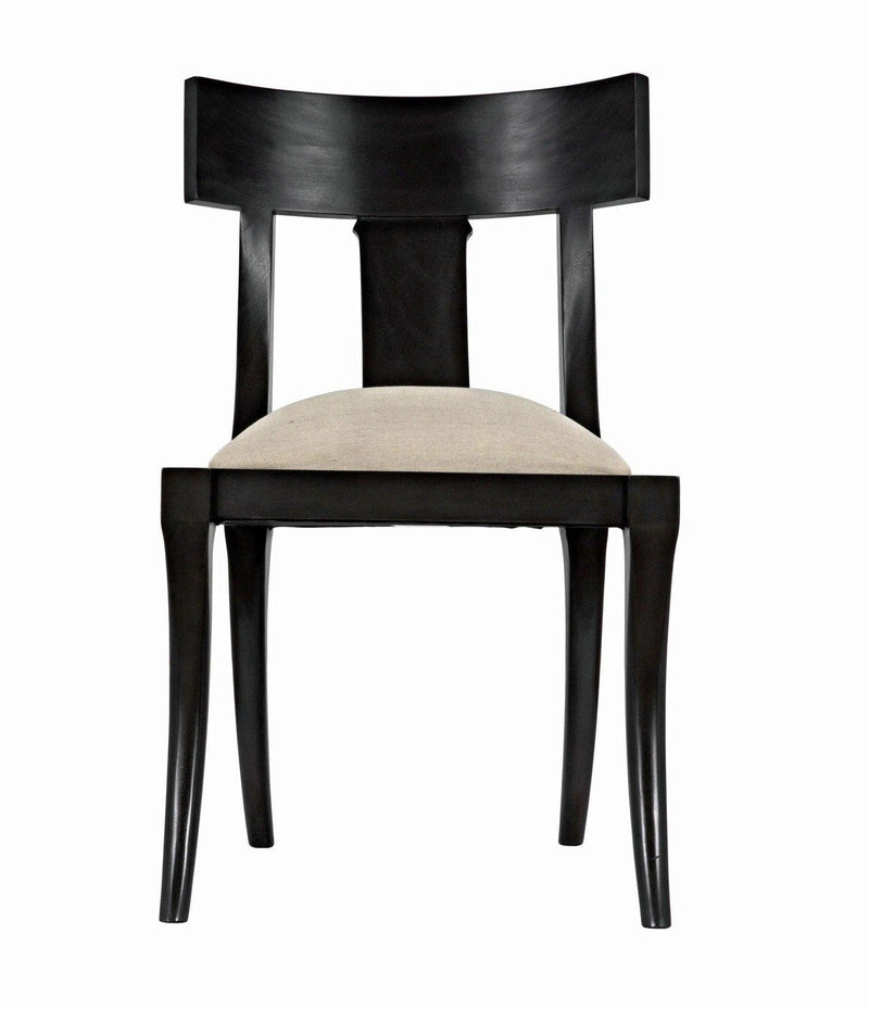 Athena Wood Black Armless Side Chair Club Chairs LOOMLAN By Noir