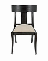 Athena Wood Black Armless Side Chair Club Chairs LOOMLAN By Noir