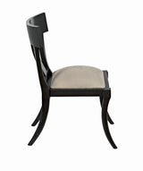 Athena Wood Black Armless Side Chair Club Chairs LOOMLAN By Noir