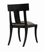 Athena Wood Black Armless Side Chair Club Chairs LOOMLAN By Noir