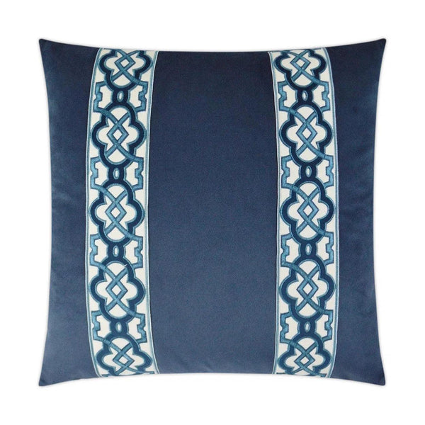 Athenee Azure Blue Throw Pillow With Insert Throw Pillows LOOMLAN By D.V. Kap