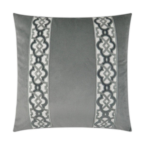 Athenee Smoke Grey Throw Pillow With Insert Throw Pillows LOOMLAN By D.V. Kap