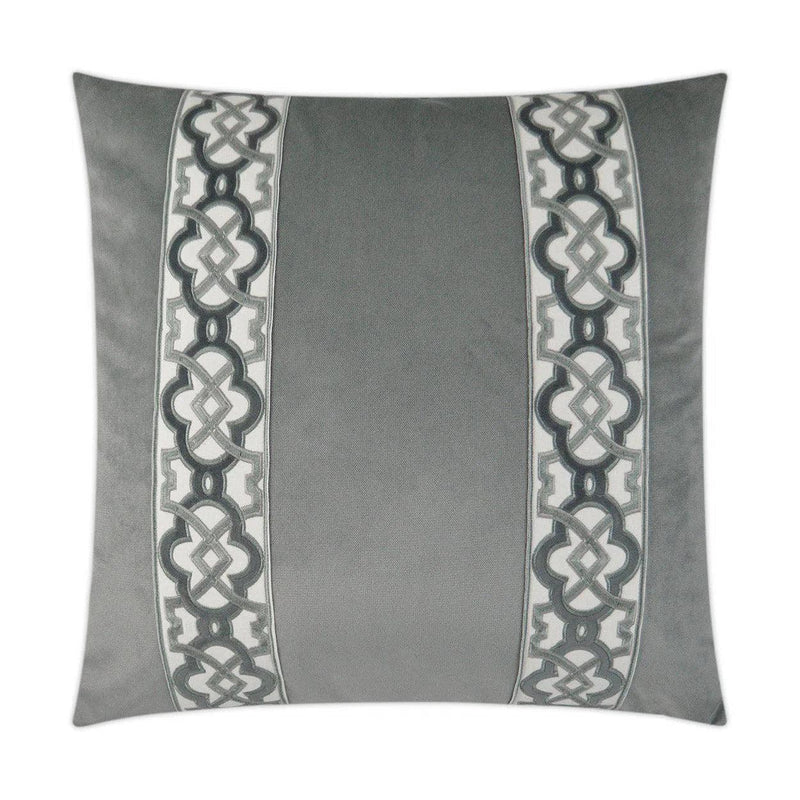 Athenee Smoke Grey Throw Pillow With Insert Throw Pillows LOOMLAN By D.V. Kap