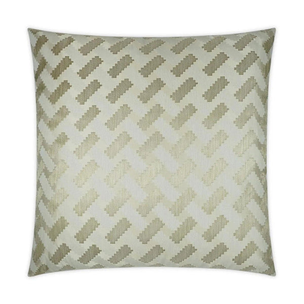 Atlantic Ivory Geometric Ivory Gold Large Throw Pillow With Insert Throw Pillows LOOMLAN By D.V. Kap