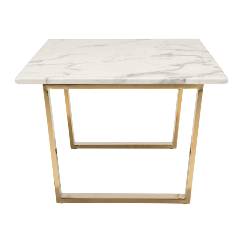 Atlas Coffee Table White & Gold Coffee Tables LOOMLAN By Zuo Modern