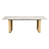 Atlas Coffee Table White & Gold Coffee Tables LOOMLAN By Zuo Modern