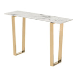 Atlas Console Table White & Gold Console Tables LOOMLAN By Zuo Modern