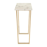 Atlas Console Table White & Gold Console Tables LOOMLAN By Zuo Modern