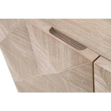 Atlas Media Sideboard Acacia Brushed Stainless Steel Sideboards LOOMLAN By Essentials For Living