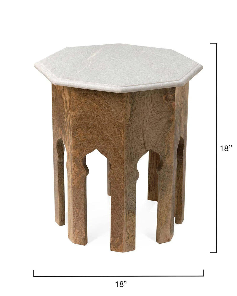 Atlas Small Marble Top Mid Century Modern Side Table Side Tables LOOMLAN By Jamie Young