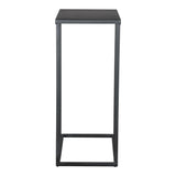 Atom Side Table Black with Steel Frame Side Tables LOOMLAN By Zuo Modern