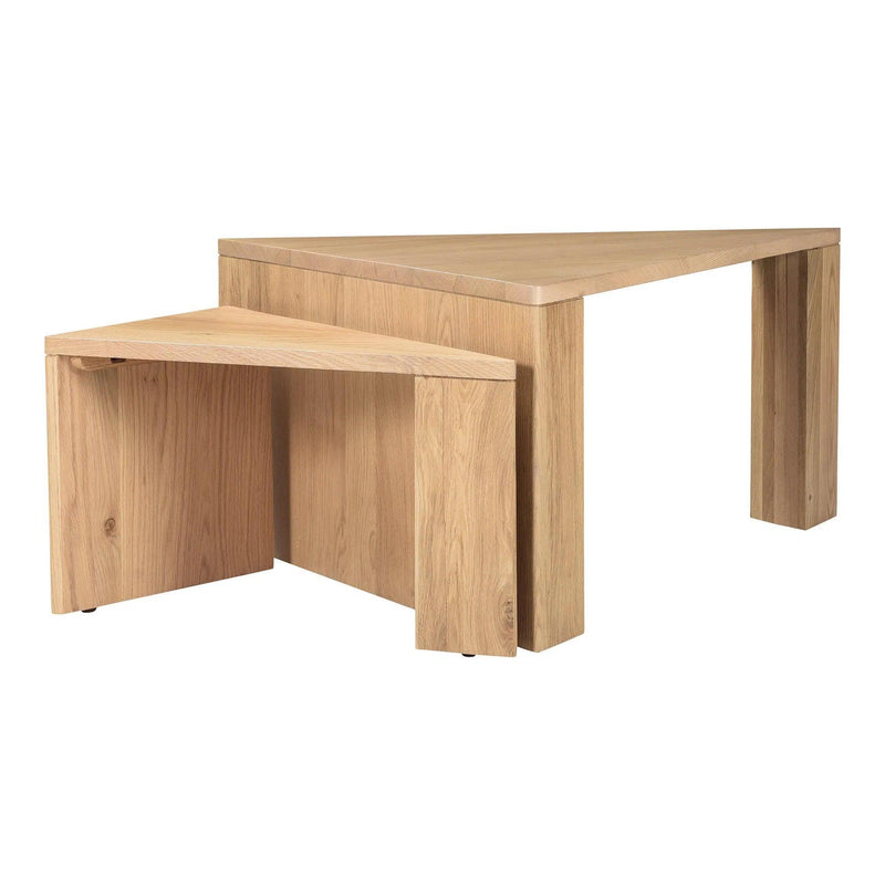 Aton Nesting Wood Geometric Coffee Table Coffee Tables LOOMLAN By Moe's Home