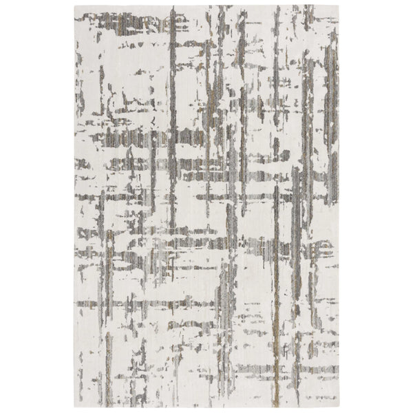 Atte Abstract Ivory/ Gray Large Area Rugs For Living Room Area Rugs LOOMLAN By LOOMLAN