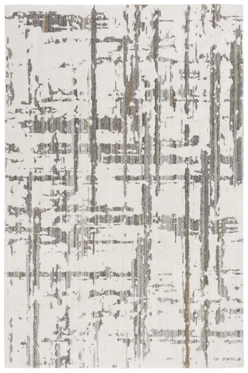 Atte Abstract Ivory/ Gray Large Area Rugs For Living Room Area Rugs LOOMLAN By LOOMLAN