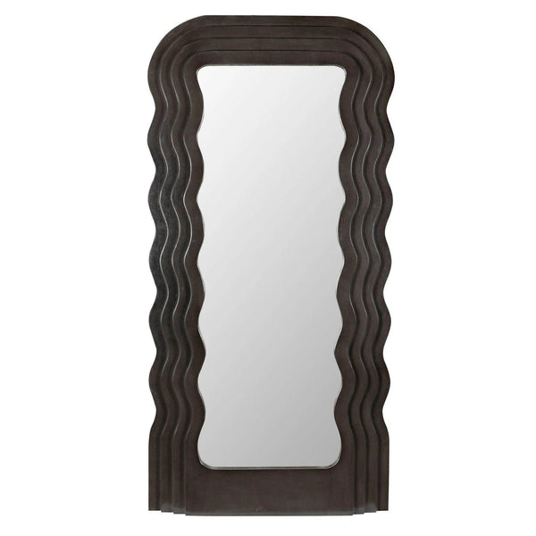 Atticus Black Floor Mirror Floor Mirrors LOOMLAN By Noir