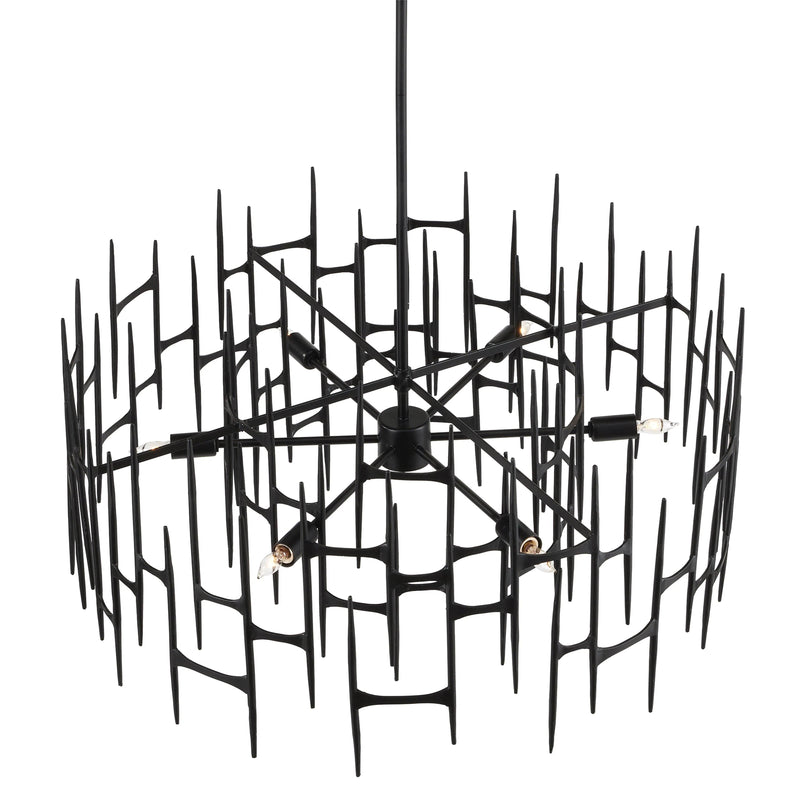 Attingham Black Chandelier Chandeliers LOOMLAN By Currey & Co