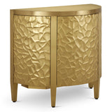 Auden Brass Demi-Lune Cabinet Accent Cabinets LOOMLAN By Currey & Co