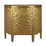 Auden Brass Demi-Lune Cabinet Accent Cabinets LOOMLAN By Currey & Co