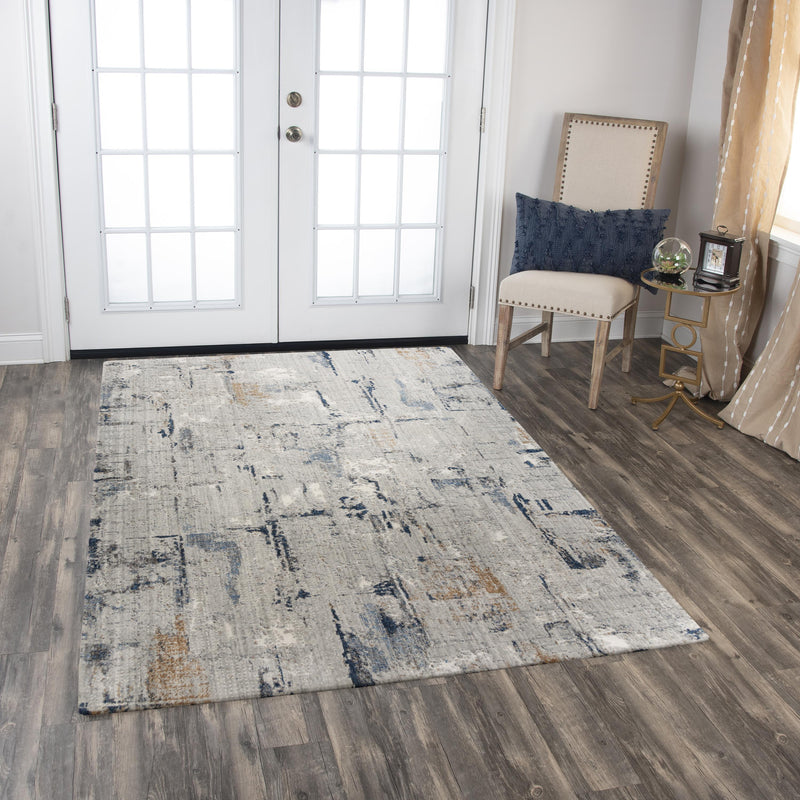 Audi Abstract Gray/ Multi Large Area Rugs For Living Room Area Rugs LOOMLAN By LOOMLAN