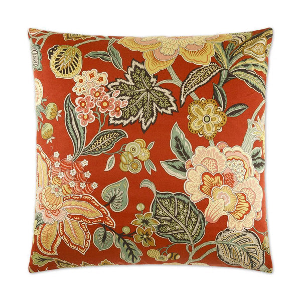 Augustus Red Throw Pillow With Insert Throw Pillows LOOMLAN By D.V. Kap