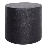 Aulo Aluminum Black Round Side Table Side Tables LOOMLAN By Moe's Home