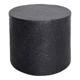 Aulo Aluminum Black Round Side Table Side Tables LOOMLAN By Moe's Home