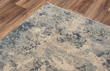 Aura Distressed Blue Large Area Rugs For Living Room Area Rugs LOOMLAN By LOOMLAN
